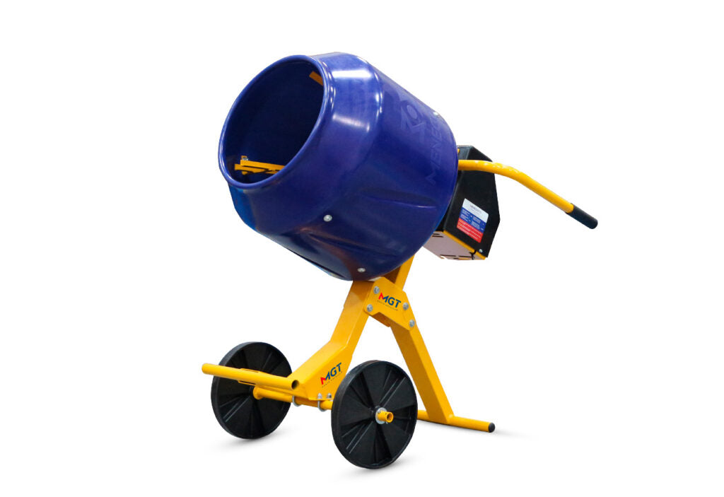 Wheelbarrow Concrete Mixer 5 Cu.Ft with Electric Motor 1/2 HP WEG (Poly Drum)